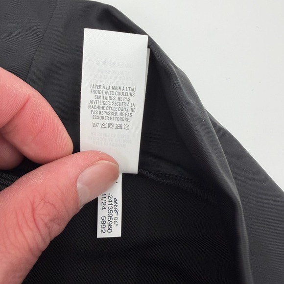 Aerie Black High Waisted Full Coverage Cross Waist Bikini Bottoms XS - Picture 7 of 12